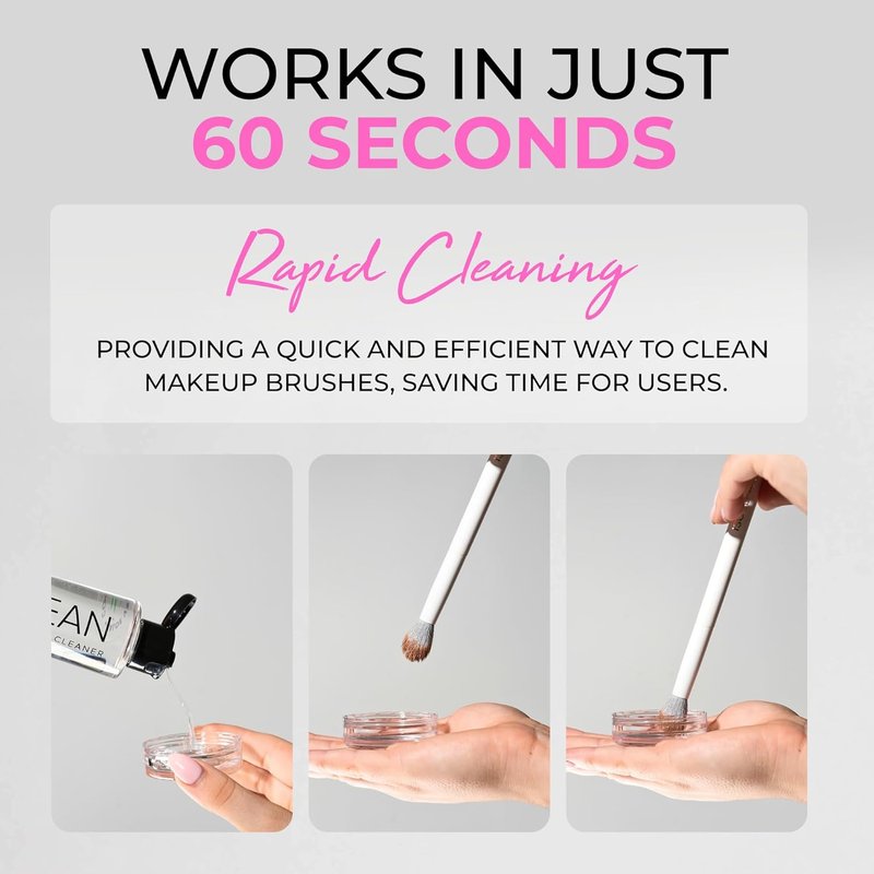 ISOCLEAN Makeup Brush Cleaner - Gentle Daily Solution for Improved Application | Easy Pour with Dip Tray, 6 fl oz