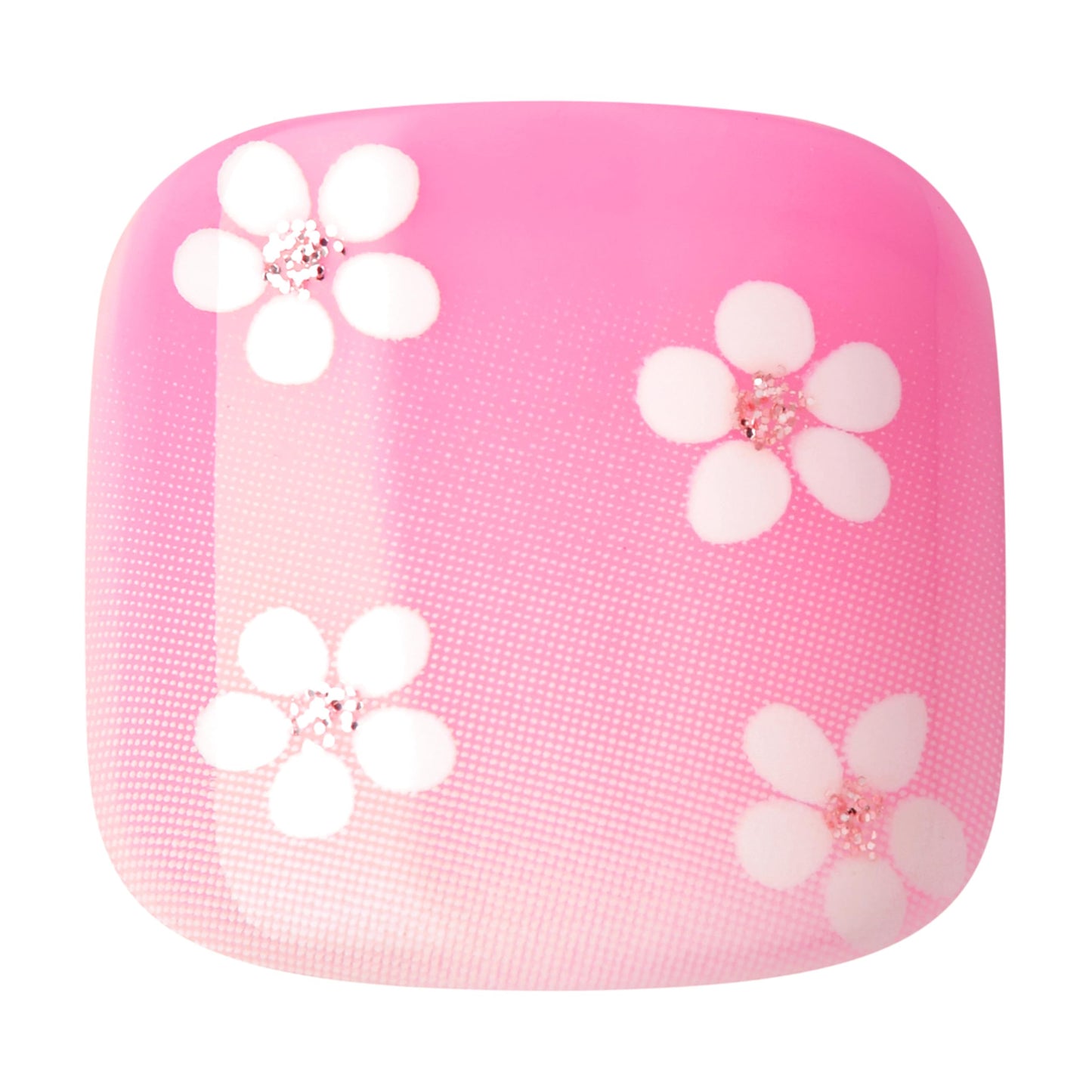 KISS Impress No Glue Pedi 30 Pcs Press on Toenails, Pink Stick on Extension False Nails for Toes, Peel & Press Easy Apply, Hassle-Free Removal, Includes Manicure Stick, Prep Pad & File