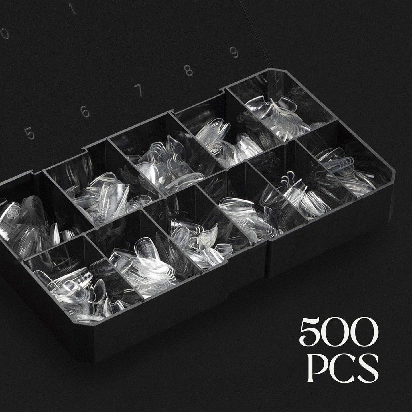 Gel-X® Natural Coffin Short Tips - 500pc Premium Gel Nail Tips | 11 Sizes 00-9