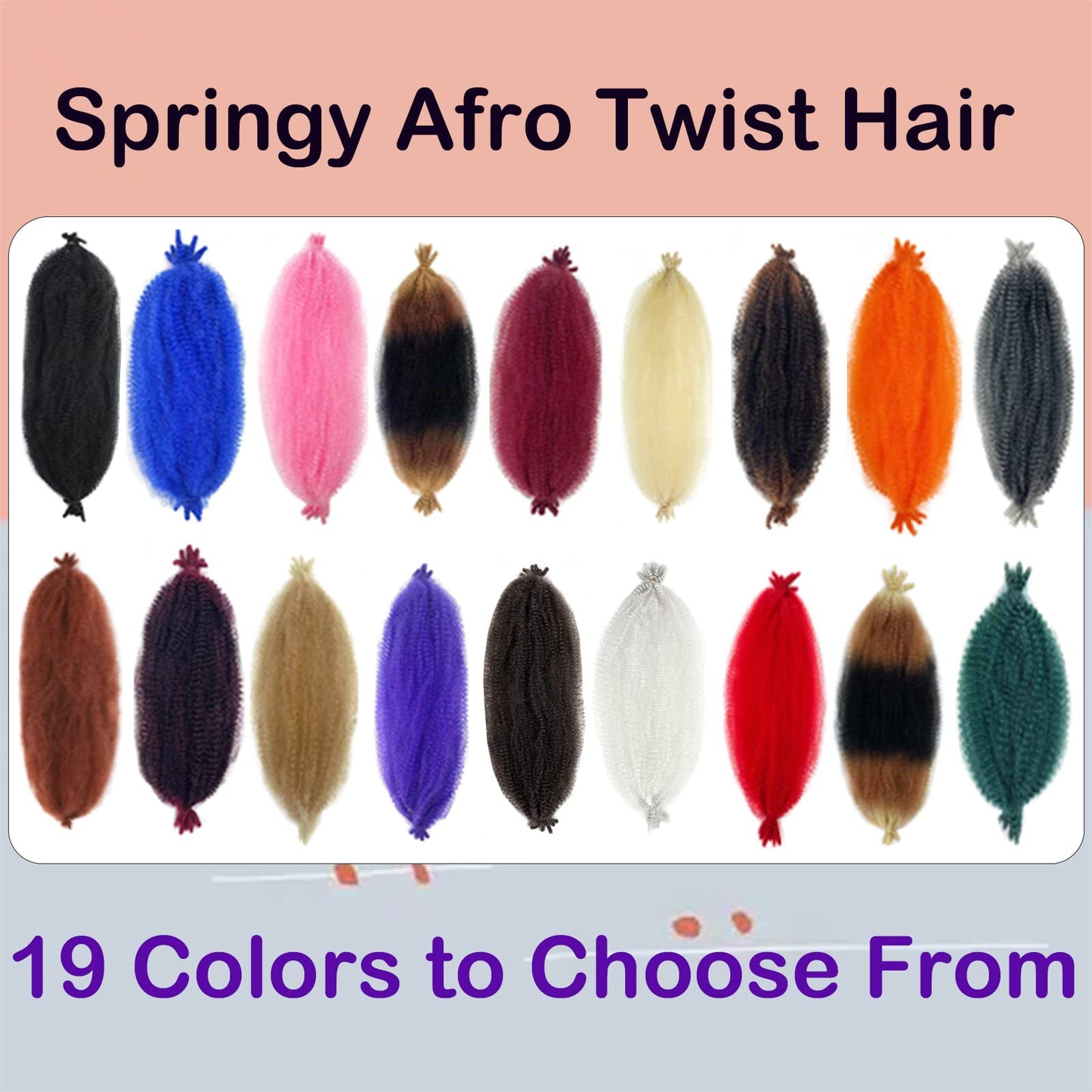 36 Inch Marley Hair Springy Afro Twist Hair 8 Packs Marley Twist Braiding Hair for Faux Locs Crochet Hair Pre Separated Spring Twist Hair Synthetic Hair Extensions(36 Inch, 1B)
