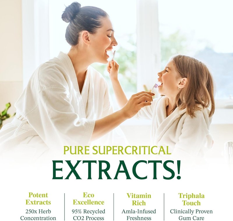 Neem Fluoride-Free Toothpaste - Vegan Natural Formula for Adults & Kids - Clove & Stevia | 4 Pack