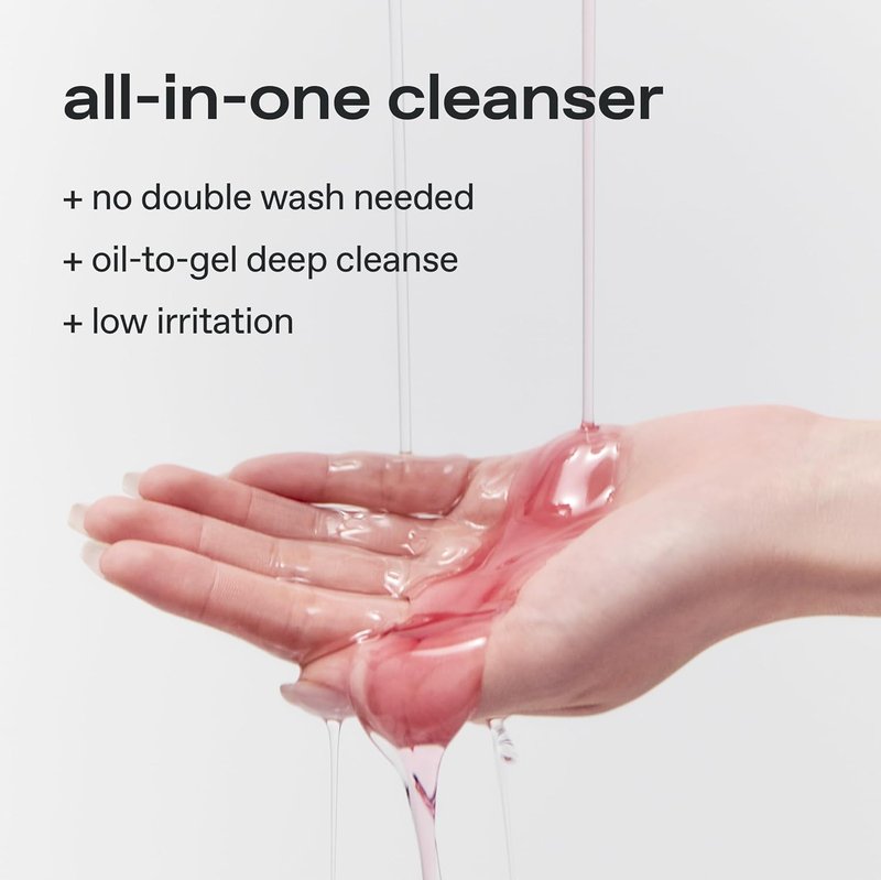 Glow Guava Facial Cleanser - Oil-Gel Hybrid All-in-One Cleanser with Guava Extract & Botanical Oils | 6.4 fl oz