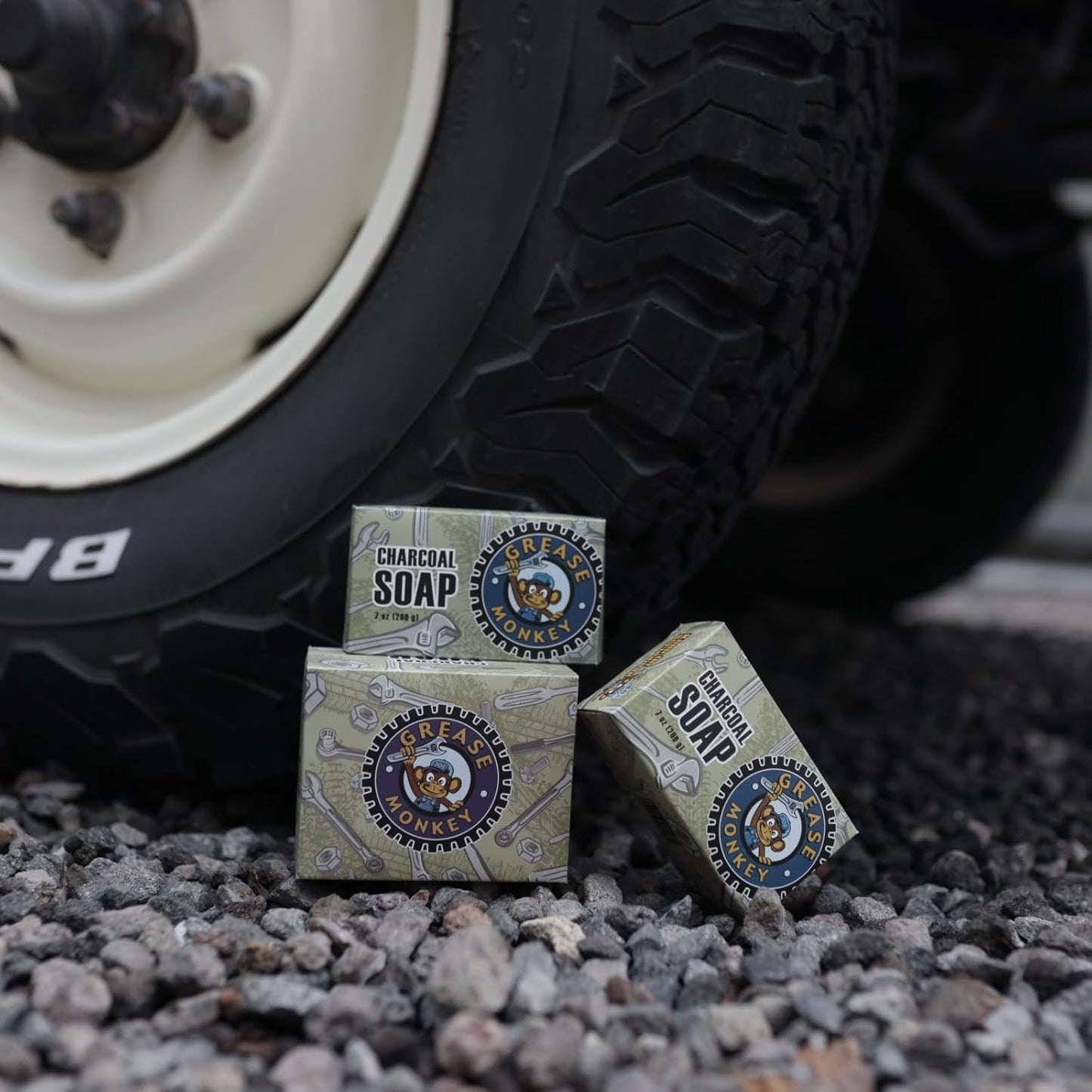 Bali Soap - Natural Bar Soap for Men | Activated Charcoal Exfoliating Scrub, Sandalwood & Peppermint Scent, 2-Pack 7oz