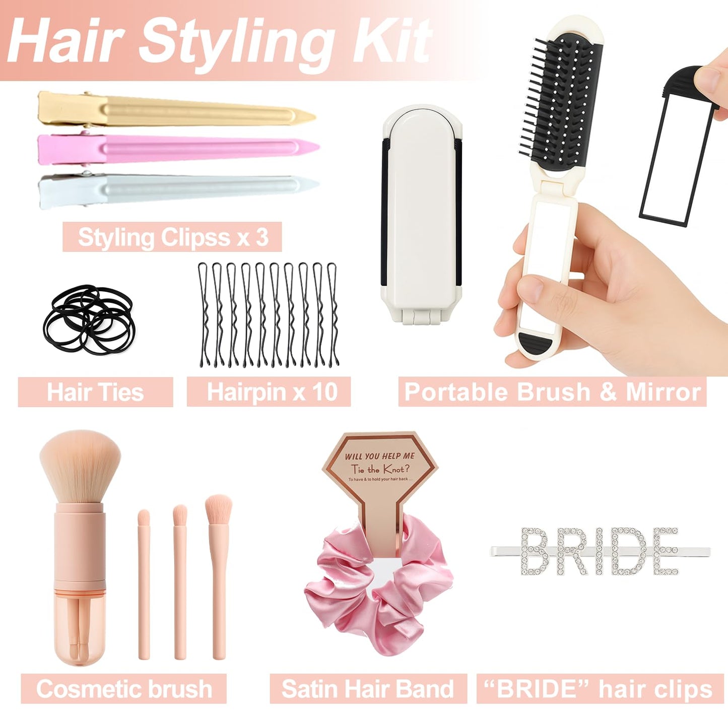 Bridal Emergency Kit for Wedding Day – Bride Survival Kit with Essential Items – Wedding Day Emergency Supplies for Bride, Maid of Honor, Women, and Bridal Party – Includes Makeup Bag