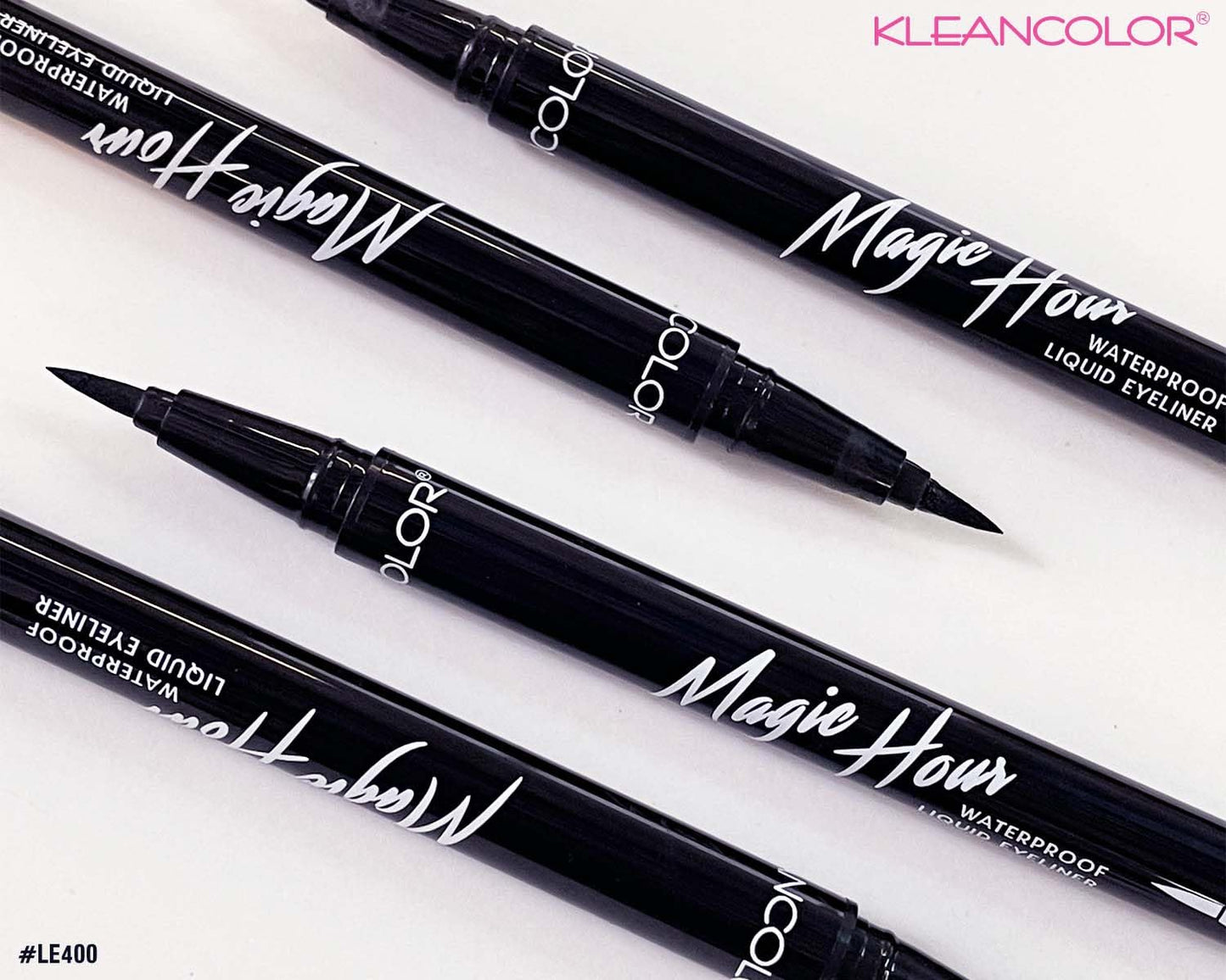 Kleancolor Magic Hour Waterproof Black Eyeliner Pen | Felt-Tip | Long-Lasting (1, Black)