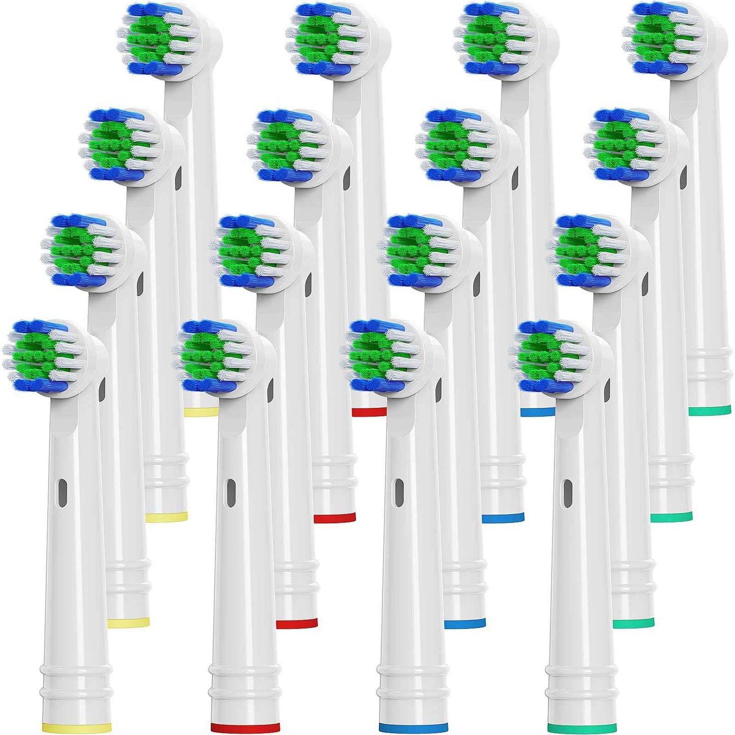 UUJ Replacement Toothbrush Heads Compatible with Oral B, 16 Pack Electric Toothbrush Heads Medium Bristles for Deep Cleaning, Soft Brush Heads Compatible with Oral B 7000/Pro 1000/9600/500/3000/8000