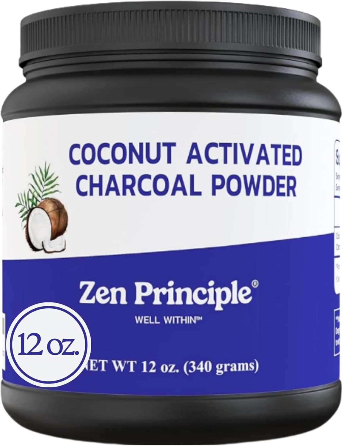 Coconut Activated Charcoal Powder - Teeth Whitening, Skin Rejuvenation & Digestive Support | 12 Oz