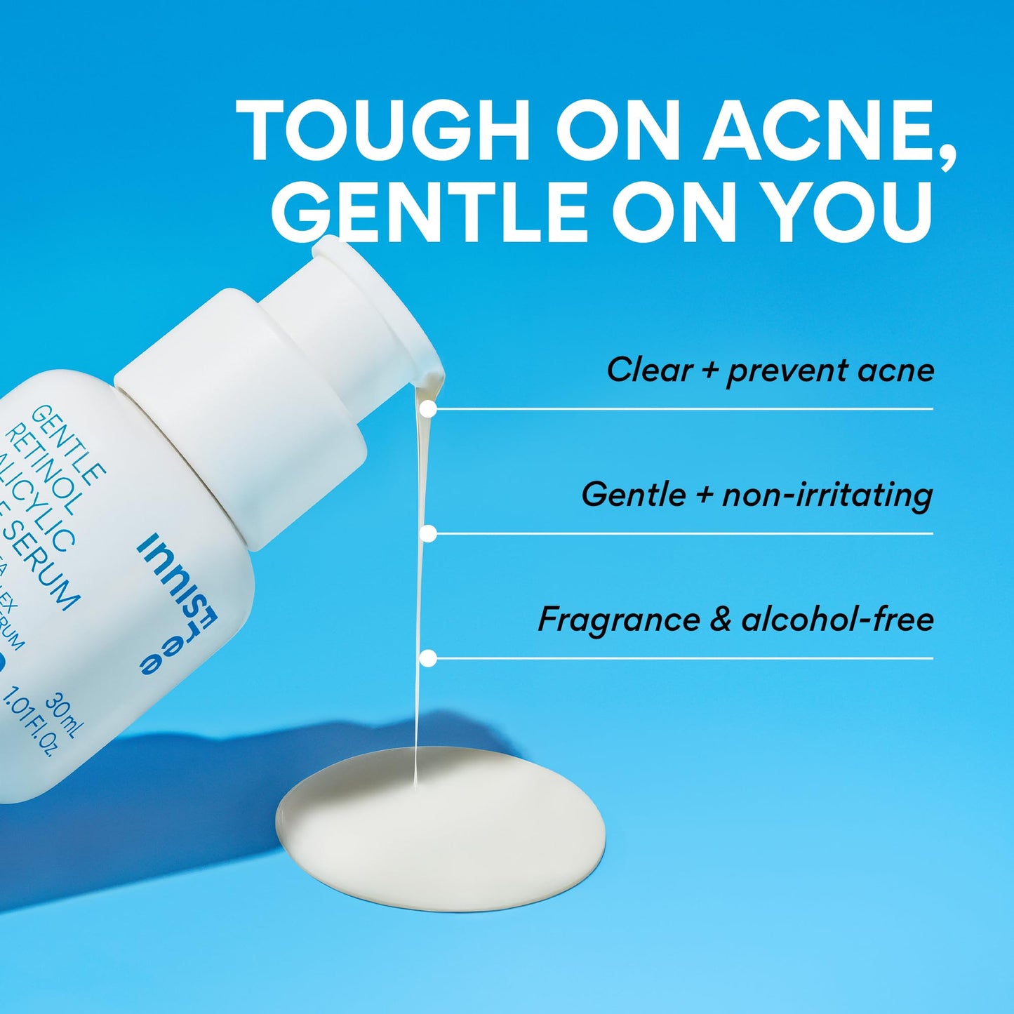 innisfree Gentle Retinol Salicylic Acne Serum, Korean Face Treatment for Blemishes and Clear Skin