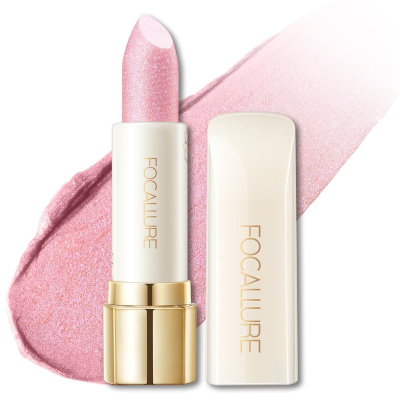 FOCALLURE Moisturizing Shimmer Lipstick, Hydrating Buildable Lip Color, Long Lasting Non-Drying Formula, Sparkly Diamond Finish, Back to School Gift, Sour Sugar