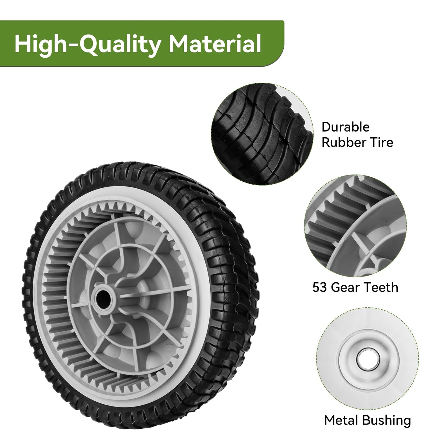 ranwin 734-04018 Front Drive Wheels Fit for Troy Bilt TB240 Mower - 8 Inch Wheels Tires for Troy Bilt Honda Tuff Cut 210 230 Craftsman Self Propelled Mower, Replace 734-04018A, 734-04018B, 2 Pack