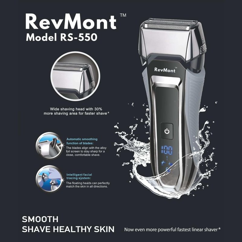 RS-550 Electric Razor for Men - Waterproof Foil Shaver for Wet or Dry Use | Beard & Sideburn Trimmer