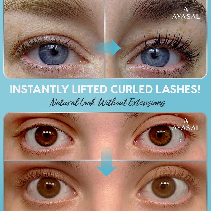 AYASAL Lash Lift Kit: Korean Thio-Free Formula Eyelash Perm Kit with Clear Step-by-Step Process, Gentle & Long-Lasting At-Home & Salon-Style Lash Lift Results, 6 Applications