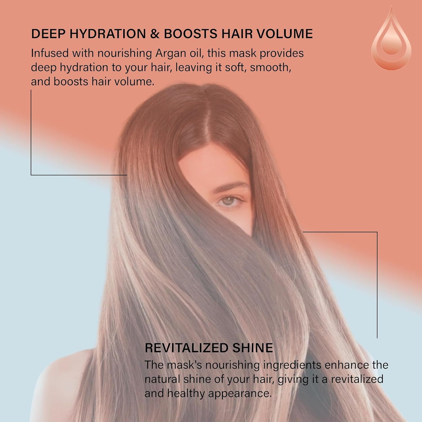 Gold Series Treatment Mask – Deep Hydrating Argan Oil Hair Mask for Dry, Damaged, Color Treated and Curly Hair Enriched with Keratin – Sulfate Free Natural Hair Repair Treatment, 8.45oz