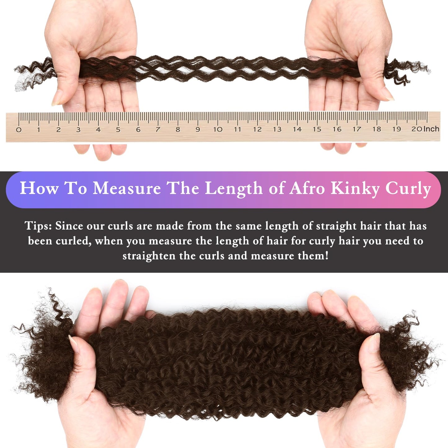 Afro Kinkys Bulk Human Hair for Dreadlocks Extensions Repair Locs, Twist Braiding Afro Kinky Human Hair for Locs Natural Black Color 18 inches 1 Pack 30 Gram（1B/18inch/30g）