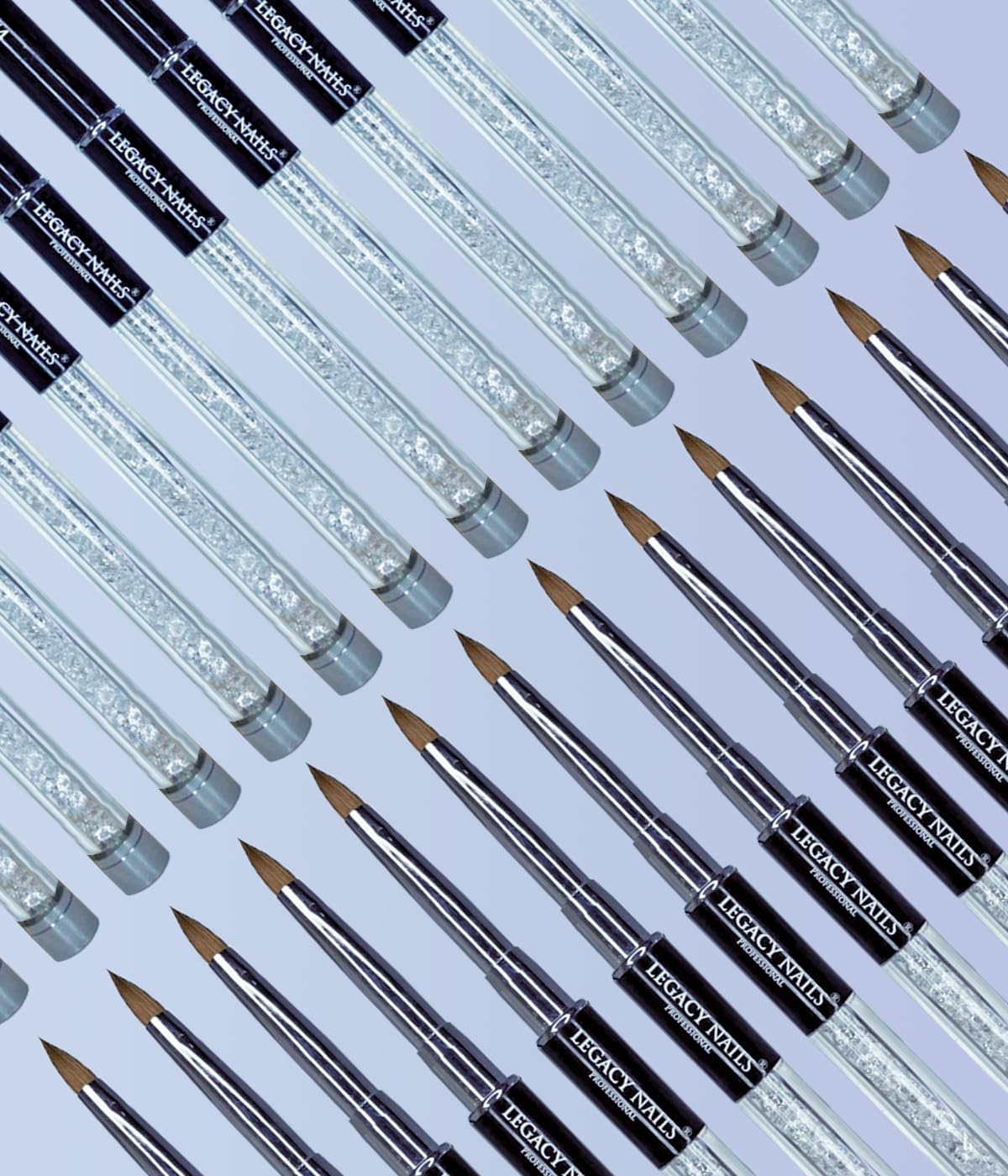 Legacy Nails Professional Silver Kolinsky Nail Brush 3D #4 - Perfect for Creating Miniature 3D and Nail Art Details