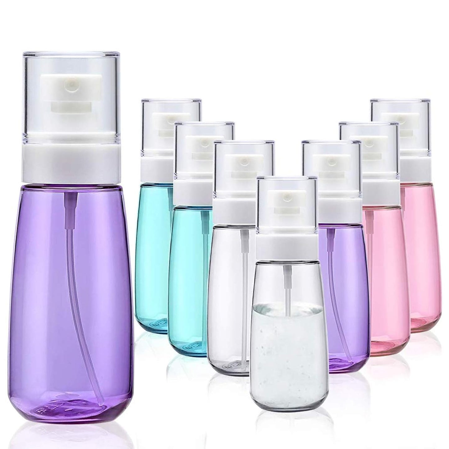 Cosywell Fine Mist Spray Bottle TSA Approved 3.4oz/ 100ml Empty Cosmetic Refillable Travel Containers Plastic Hair Spray Bottle Sprayer for Perfume Skincare Makeup Lotion (3color)