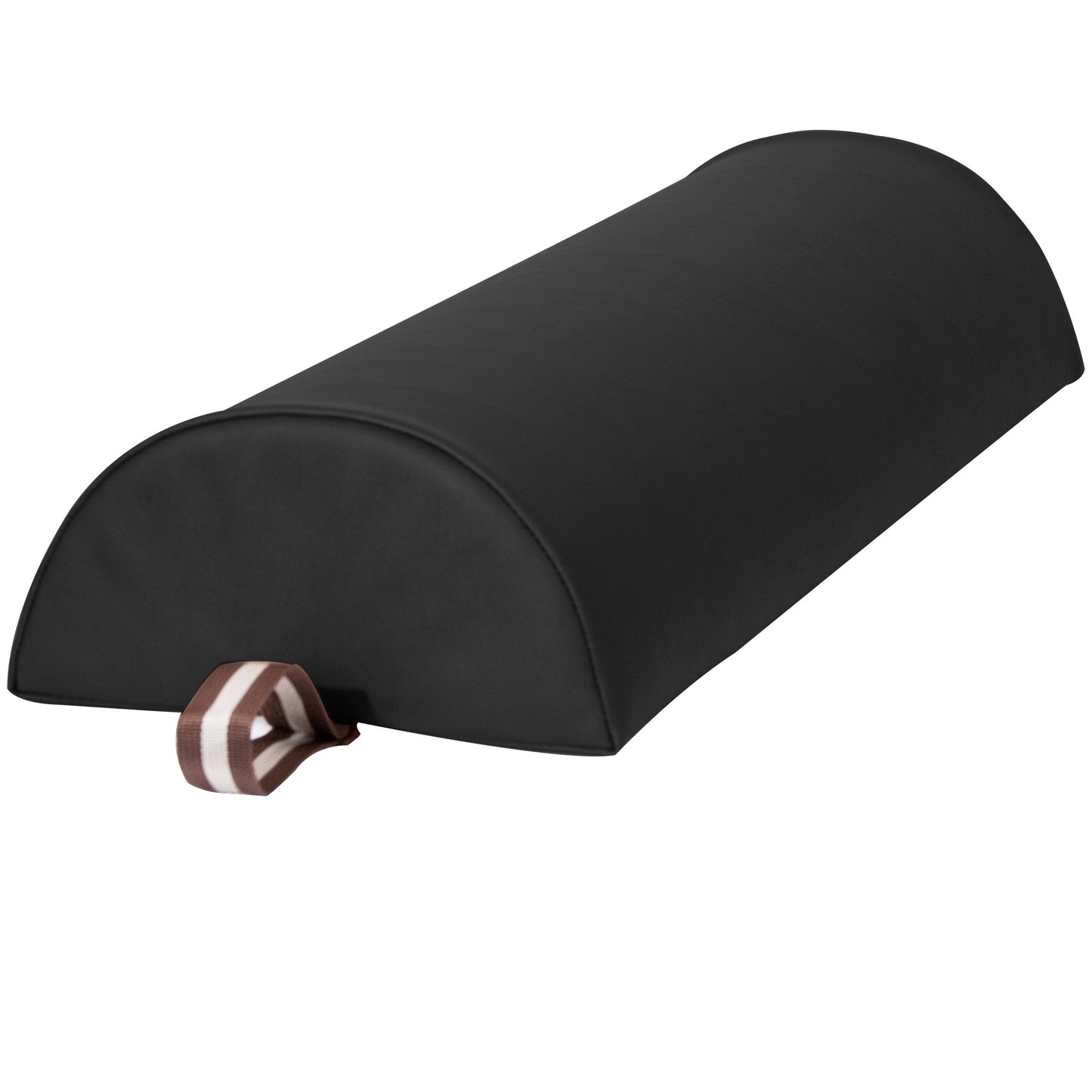 Master Massage 6"x26" Large Half Round Bolster Pillow – Black, Semi-Round Cushion for Massage Tables, Yoga, and Physical Therapy