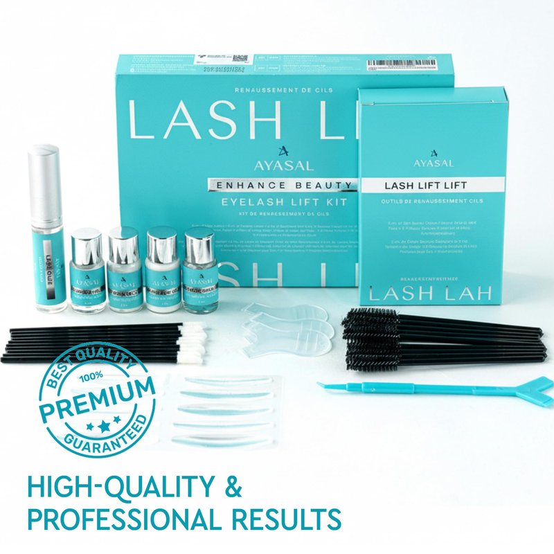 AYASAL Lash Lift Kit: Korean Thio-Free Formula Eyelash Perm Kit with Clear Step-by-Step Process, Gentle & Long-Lasting At-Home & Salon-Style Lash Lift Results, 6 Applications