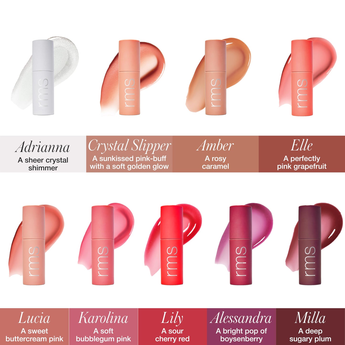RMS Beauty Legendary Lip Oil Hydrating Lip Gloss with Buildable Color High Shine Non-Sticky Finish and Clean Ingredients 8-Hour Moisture Organic Jojoba & Bitter Cherry Seed Oil