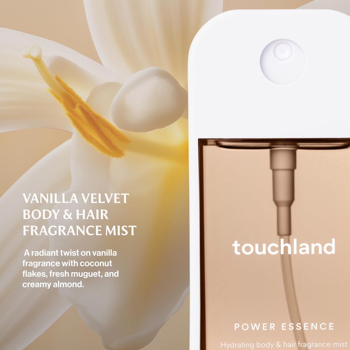 Touchland Body & Hair Fragrance Mist, 2 FL OZ - Vanilla Velvet