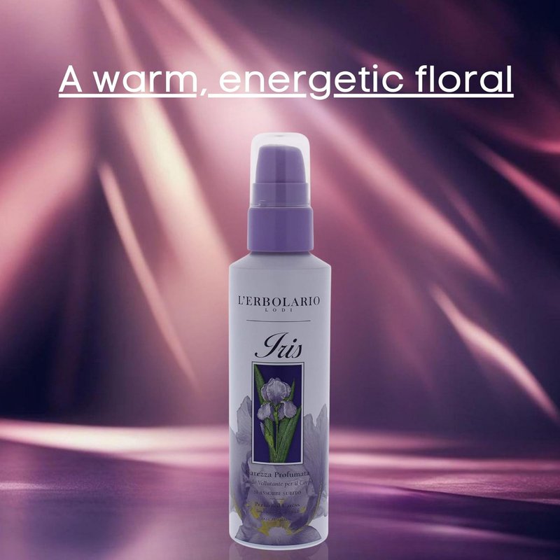 L'Erbolario Iris Perfumed Caress Smoothing Body Fluid - Body Moisturizer to Hydrate, Protect - Liquid Body Lotion for Women - All Skin Types - 5.1 oz