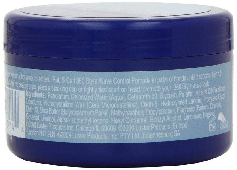 Lusters S-Curl 360 Wave Control Pomade - 3 Ounce | Perfect for Defined Waves, 6 Pack