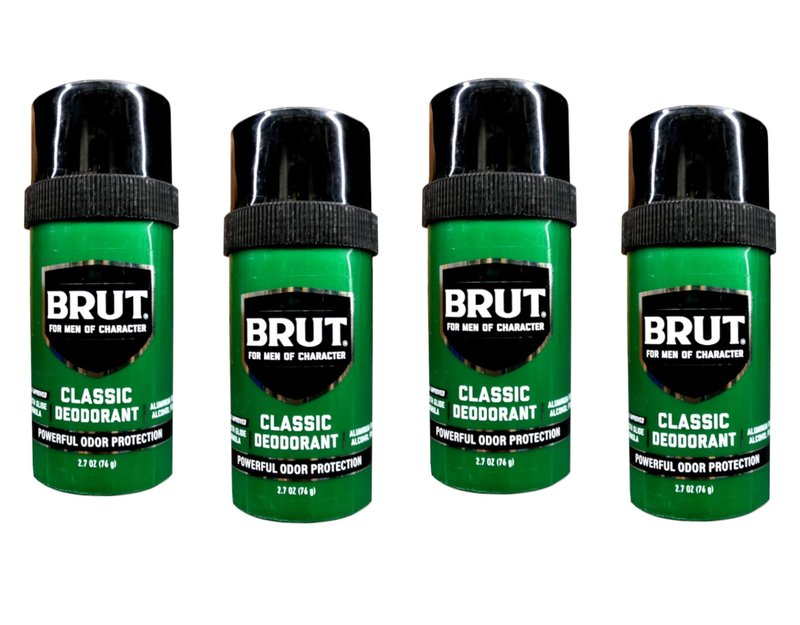BRUT Classic Round Stick Deodorant 2.7 Ounces (Pack of 4)