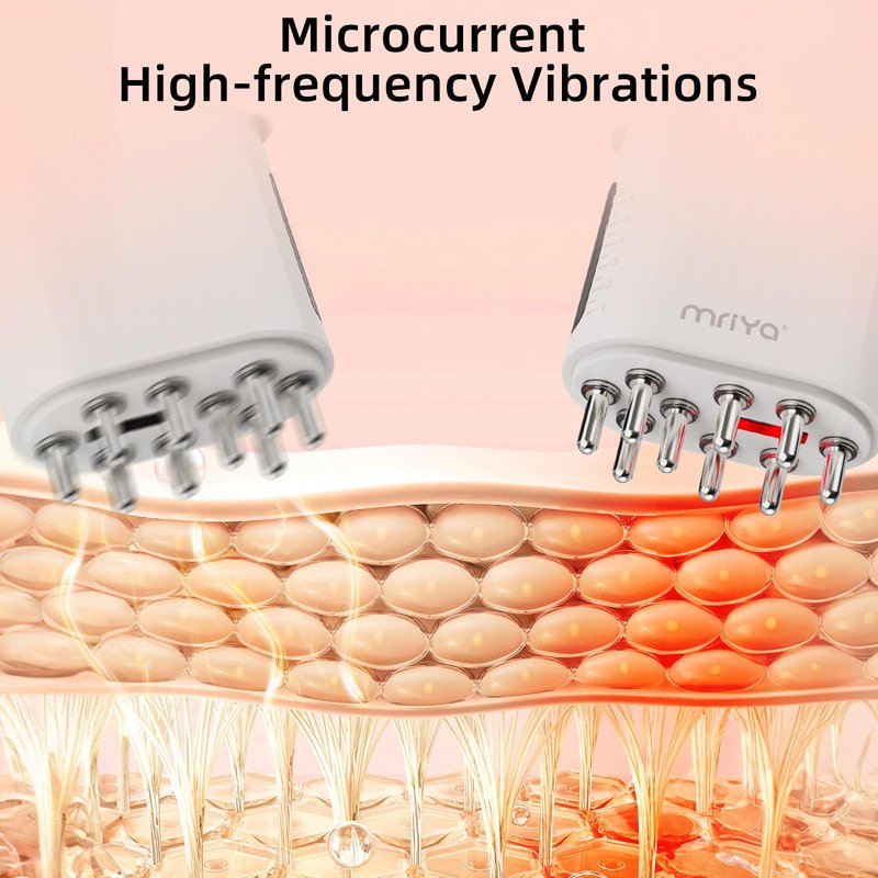 mriya 2 in 1 Electric Hair Treatment Applicator and Massager Brush for Hair Growth, Essential Oil and Serum Application