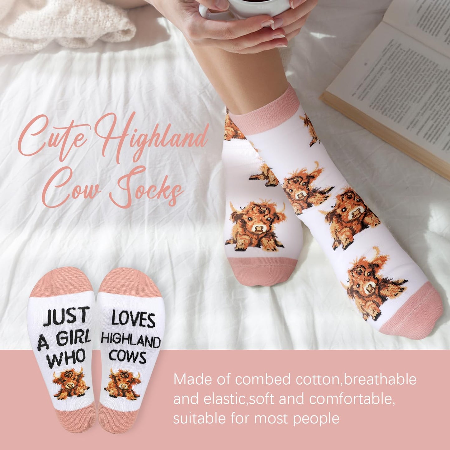 UAREHIBY Mothers Day Highland Cow Gifts for Women Mom,Cow Themed Gifts for Cow's Lovers,Cows Stuff with 18 oz Cup,Cute Birthday Christmas Gift for Women,Cow's Lover Gift,Highland Cows Stuff