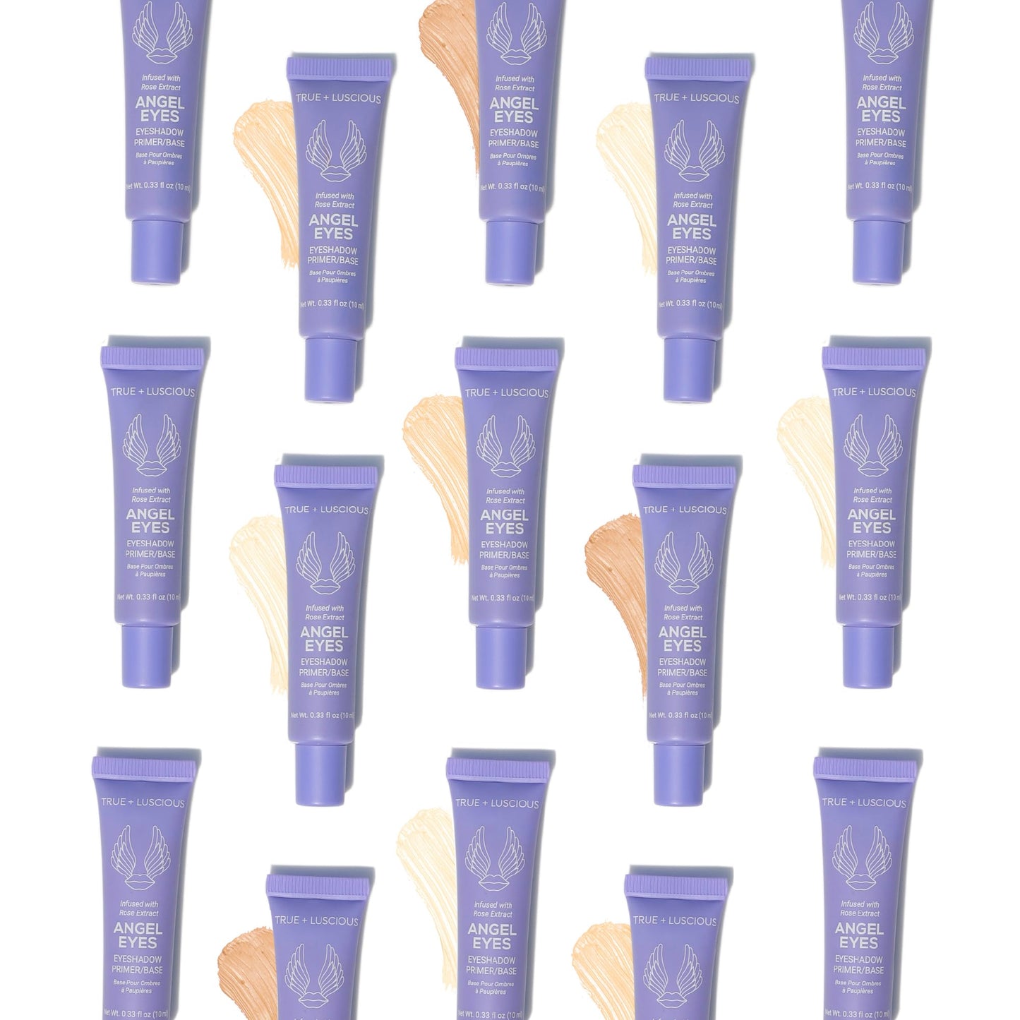 True + Luscious Angel Eyes Eyeshadow Primer | Hydrating Eye Primer Locks Makeup Up to 16 Hours | Vegan Paraben-Free Cruelty-Free | Rose Extracts Bentonite Clay Oily Lids Shade 0.33 oz | Dark