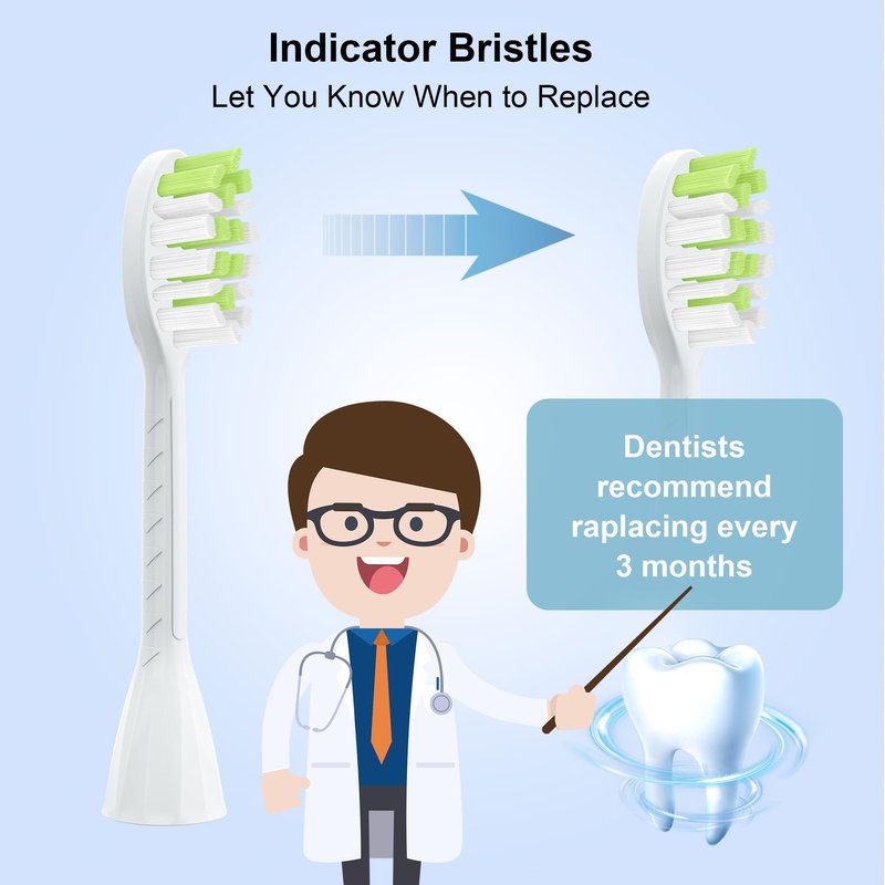 Feihead Replacement Toothbrush Heads Compatible with Philips Sonicare One Electric Toothbrush，Brush Head 10 Pack for HY1100 for HY1200 for BH1022,5black+5white