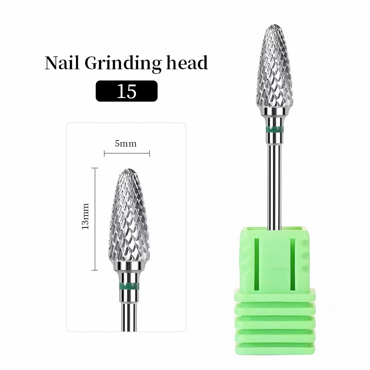 FORTMATE 10Pcs Nail Drill Bits Set, 3/32'' Diamond Drill Bits for Electric Nail Drill, Cuticle Removal, Acrylic & Gel Nails – Professional E-file Bit Kit for Manicure Pedicure Home Salon