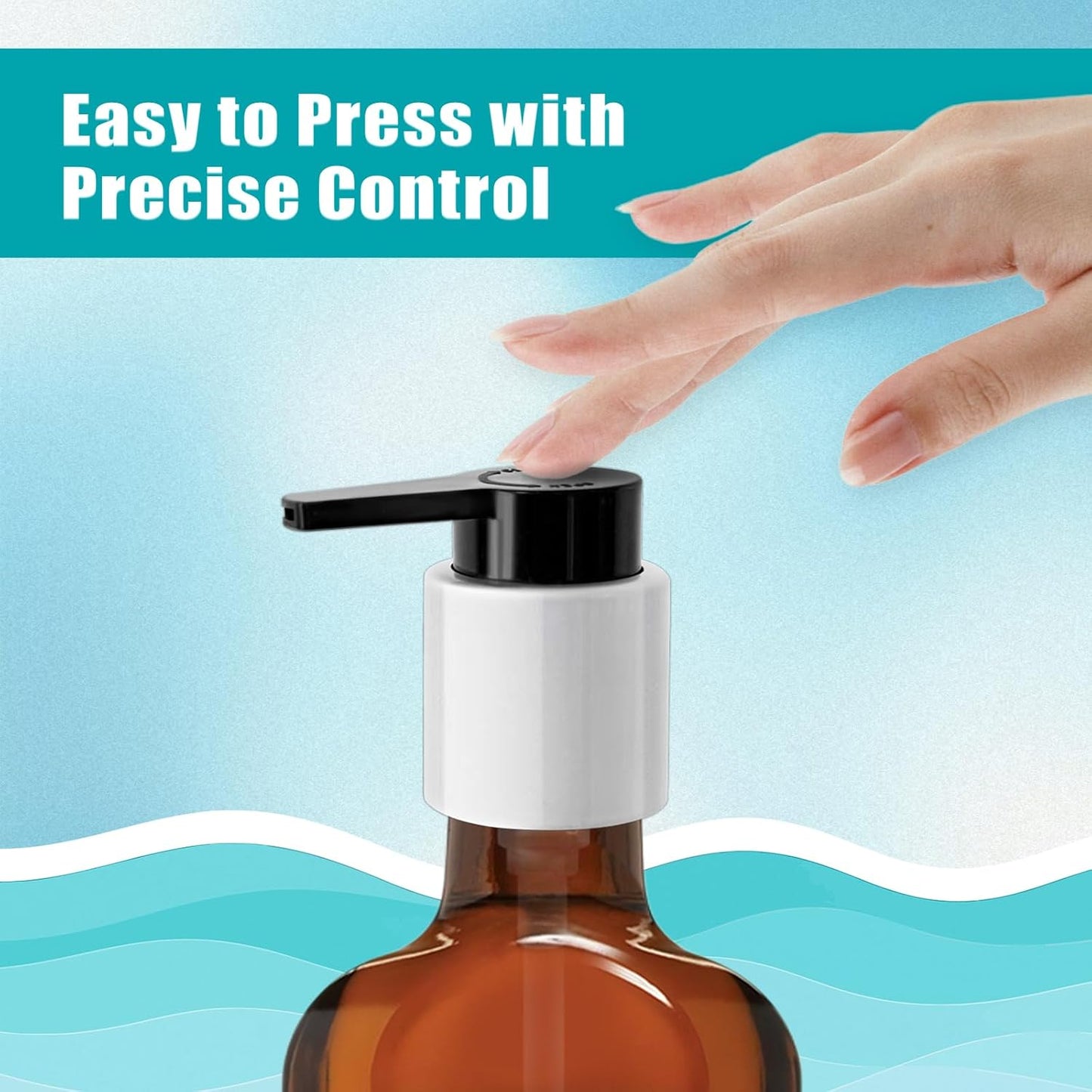 MOROCCANOIL Compatible Dispenser Pump Replacement - 2PCS Plastic Pumps with Lock Clip for Hair Oil Bottles | 1.7/3.4 Fl Oz