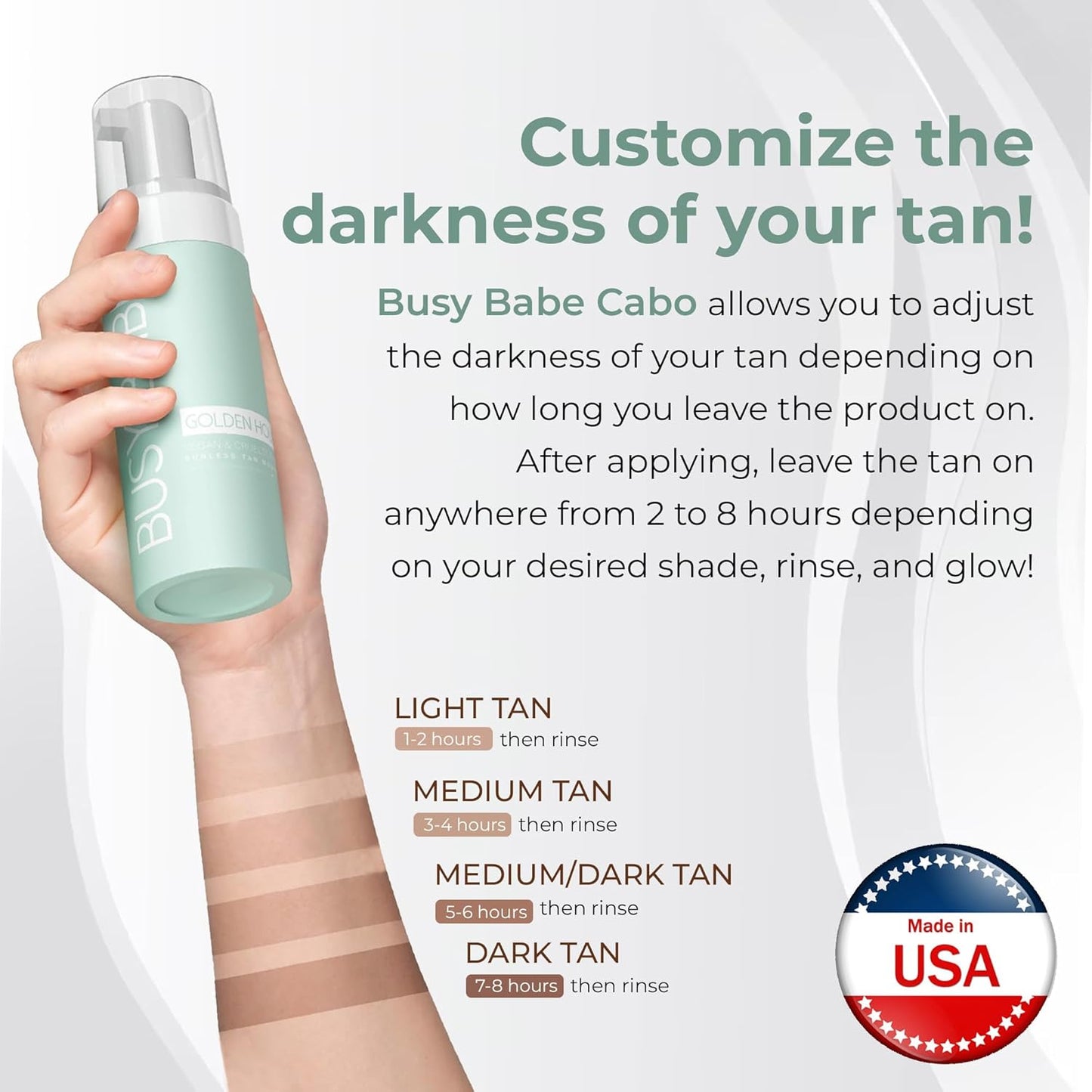 Self Tanner Mousse - Golder Hour Tanning Mousse for Flawless Sun-Kissed Glow | Dark Bronze 200ml