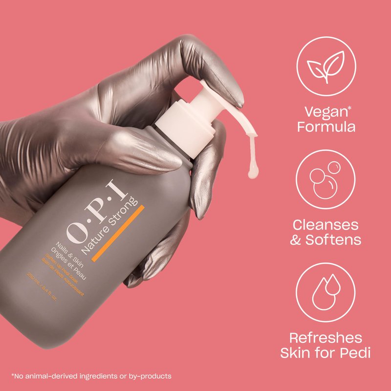 OPI Nature Strong Nails & Skin - Soften Up Pedi Soak | Skin-Softening Foot Soak | Refreshed Feeling with Relaxing Scent | 8.4 Fl Oz | 250 mL