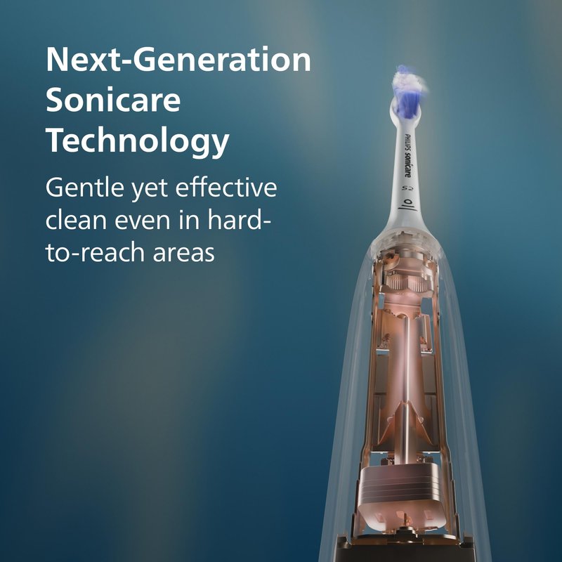 Philips Sonicare 6700 Series Electric Toothbrush, Pressure Sensor, 9 Brushing Settings, SmarTimer, BrushPacer, 21-Day Runtime, Travel Case, for Gum Health & Sensitive Teeth, White, HX7410/07