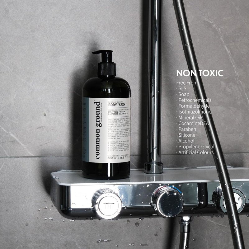 Natural Body Wash - Vegan & Cruelty-Free Botanical Freesia Scent | Avocado Oil for All Skin Types
