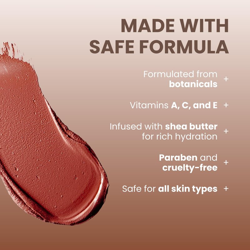 POISE Makeup HD Crème Lip and Cheek Compact | High Pigment Cheek Blusher and Lipstick in One Hydrating for Skin Infused w/Shea Butter, VINTAGE