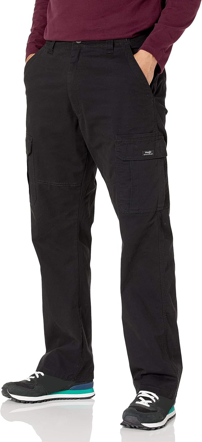 Wrangler Authentics Men's Cargo Pants - Relaxed Fit Stretch Fabric | Versatile Outdoor Wear