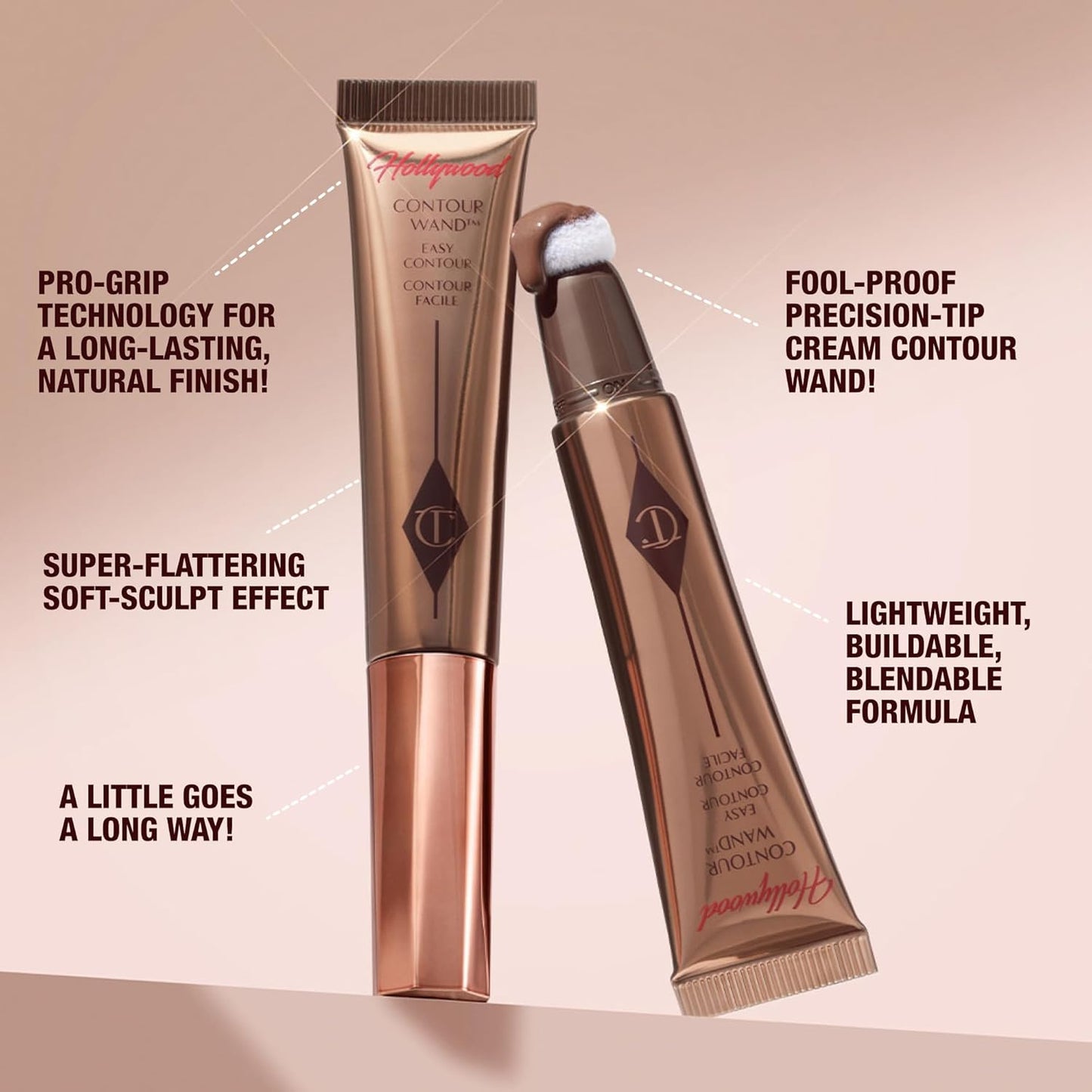 Charlotte Tilbury Hollywood Liquid Contour Wand - Easy Contour Stick & Liquid Bronzer for Natural Sculpting | Perfect for All Skin Types