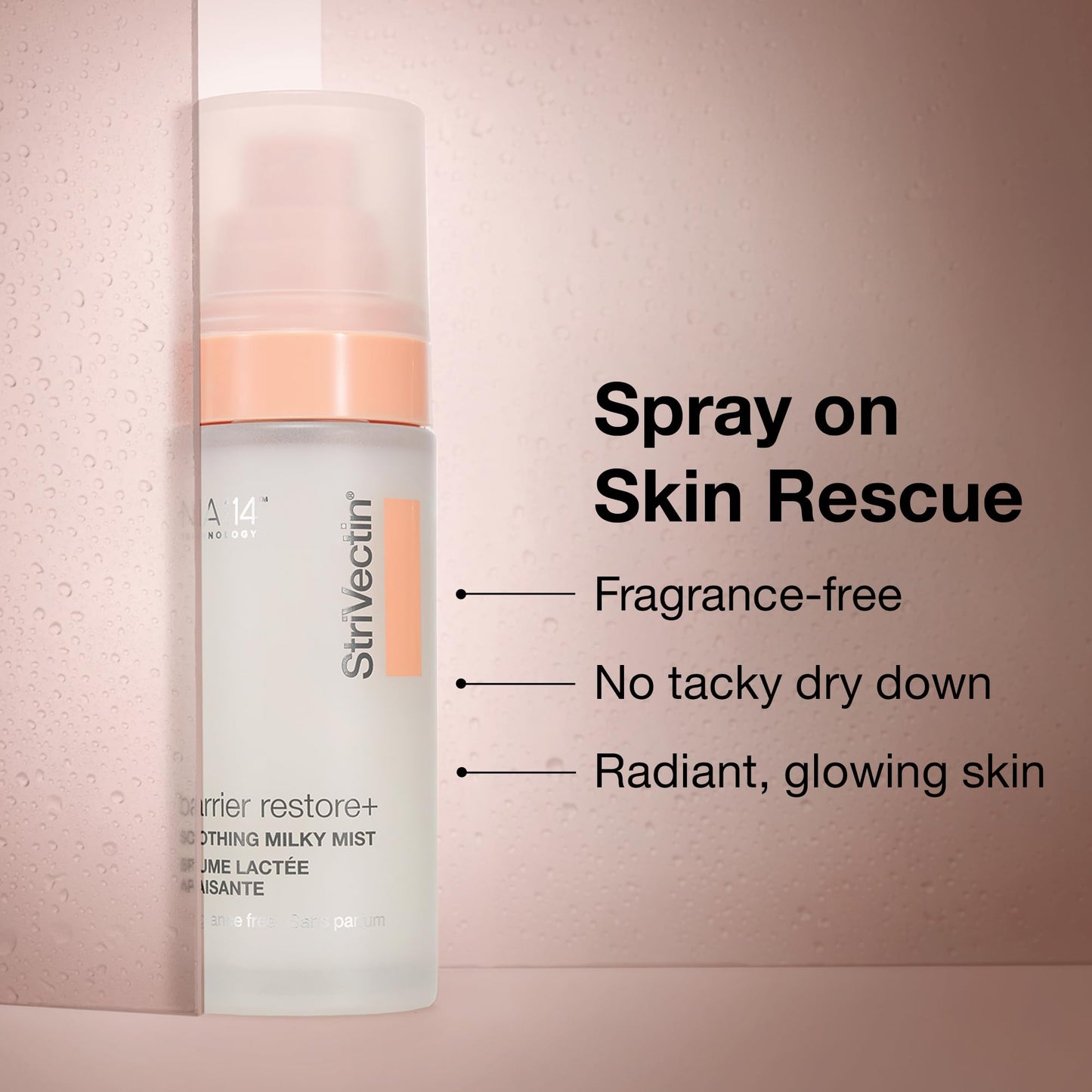 StriVectin Barrier Restore + Soothing Milky Face Mist with Ceramides + Hyaluronic Acid, Hydrating, Skin-Calming, Fragrance-Free, Turmeric, Spray-On Bottle
