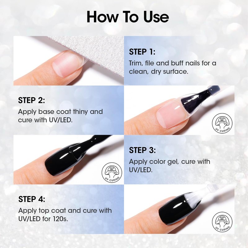 GELLEN 20ml Gel Top Coat, High Gloss Shiny Top Coat Nail Polish, Long Lasting Soak Off UV Light Needed Clear Nail Gel, Home Salon Manicure Gift for DIY Nail Art