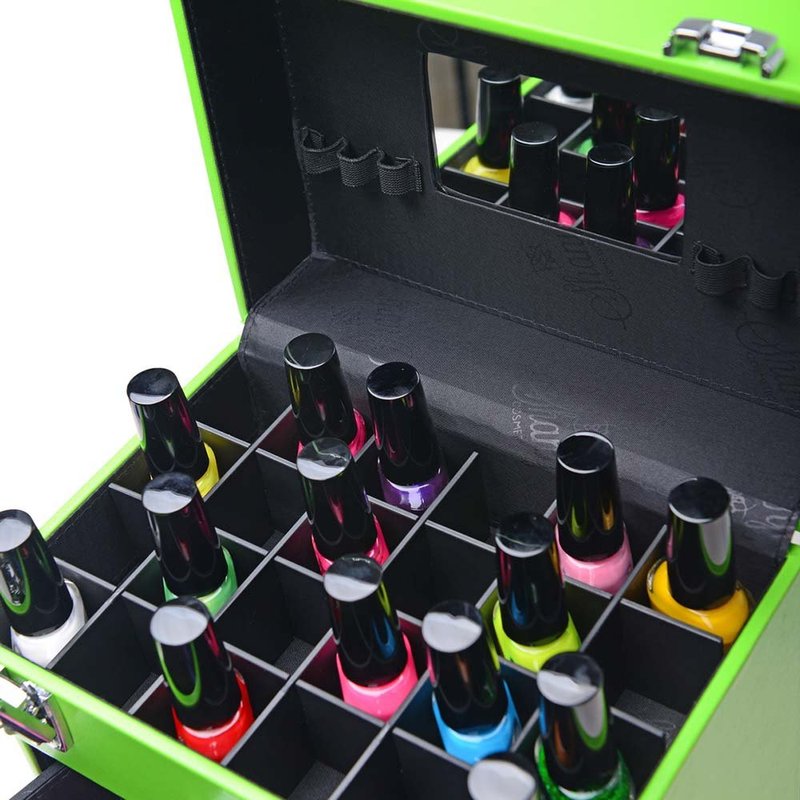 SHANY Color Matters - Makeup Travel Case Nail Accessories Organizer and Makeup Train Case - Makeup Storage Box - Black