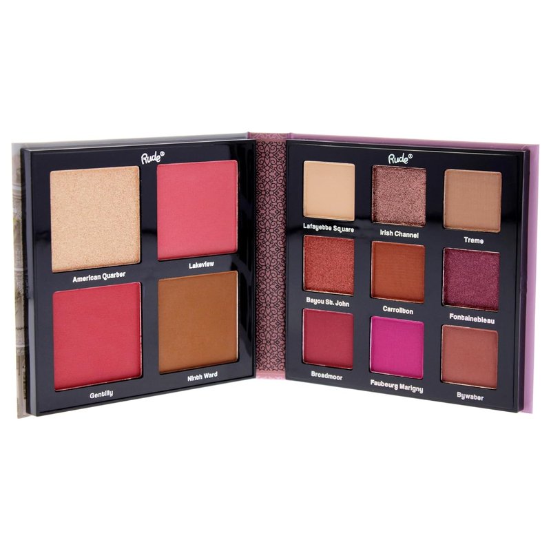 Nude York Face & Eye Palette - 9 Eyeshadows & 4 Blush Shades | Vegan, Cruelty-Free Natural Glam Makeup