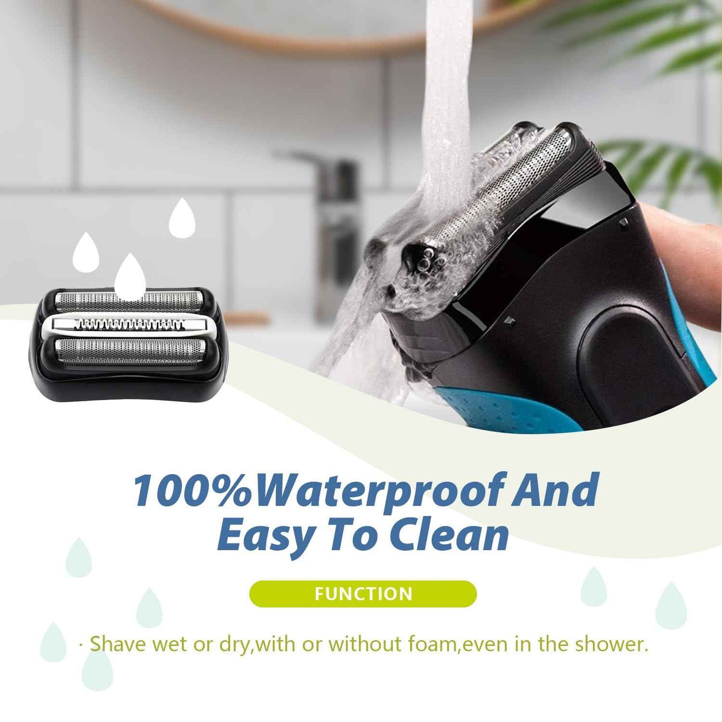 2Pack 32B Series 3 Electric Shaver Replacement Head Accessories Compatible with S3 Foil & Cutter Razor Heads, Accessories for S3 3040s 3010s 310s 3000s 3050cc 3080s 390cc Etc