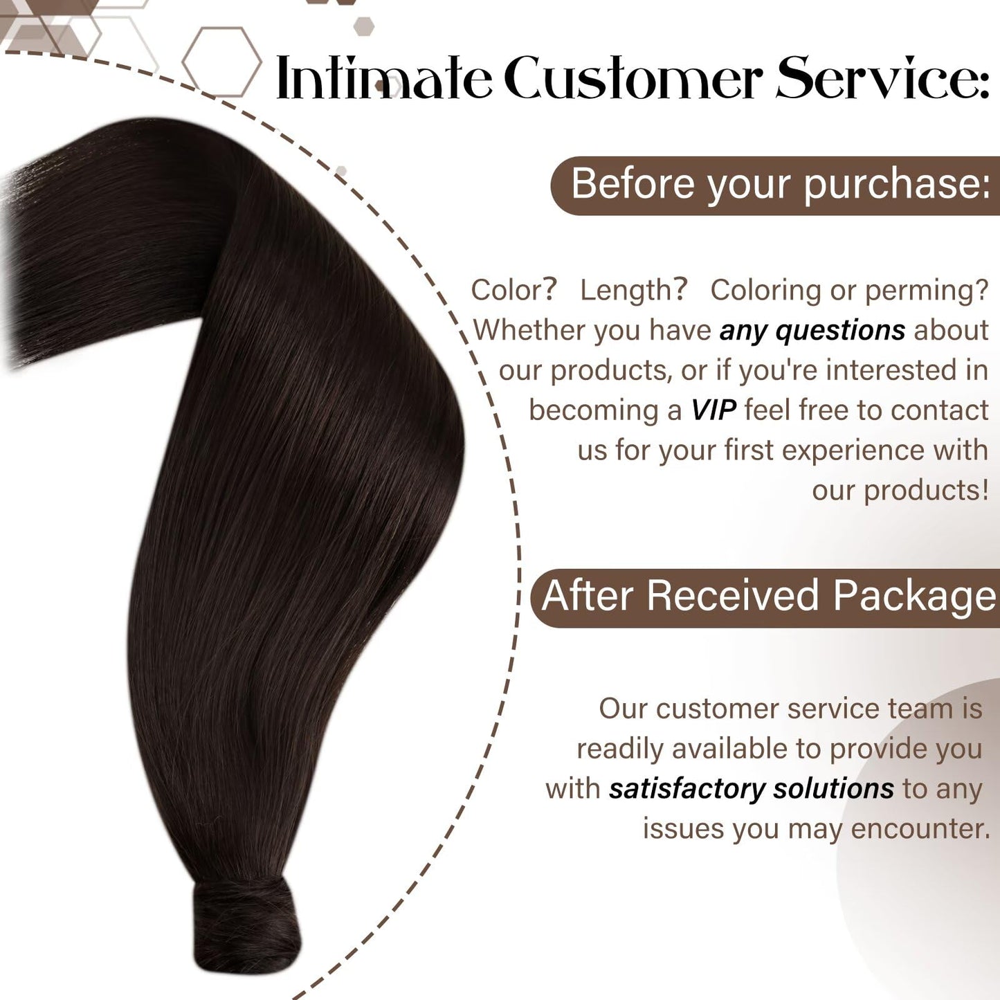 Hetto Ponytail Extension Human Hair Darkest Brown 12Inch 70g
