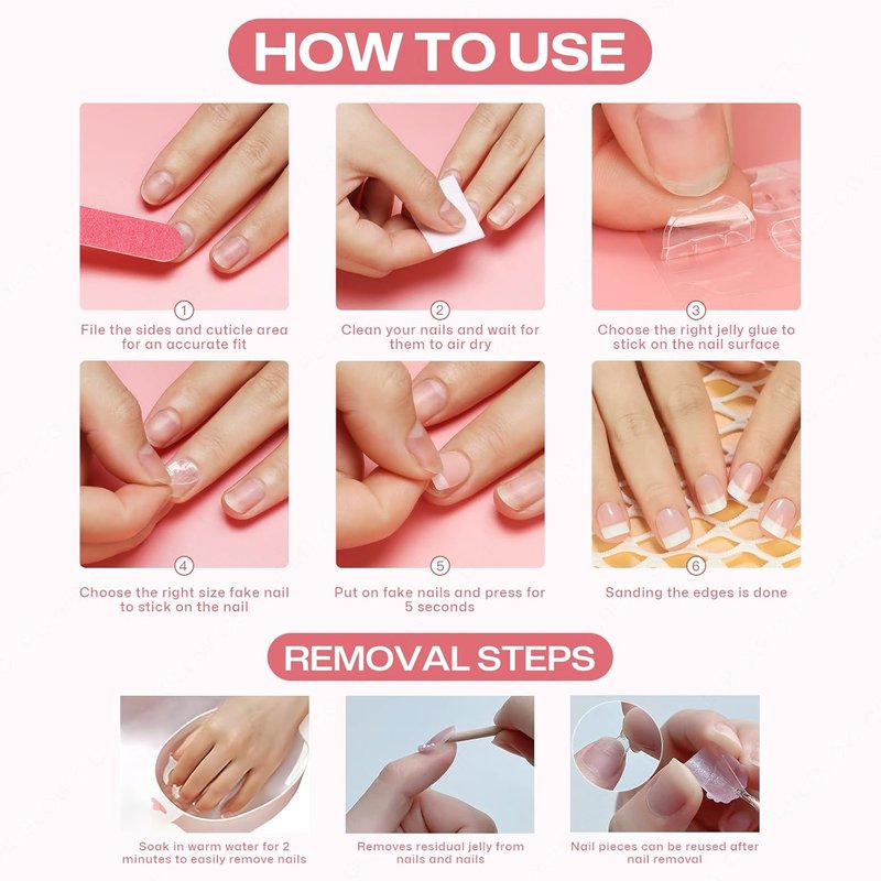 Christmas Press-On Nails - 10 Pcs Handmade Acrylic Coffin Nails with Glitter & 3D Rhinestones | Size M