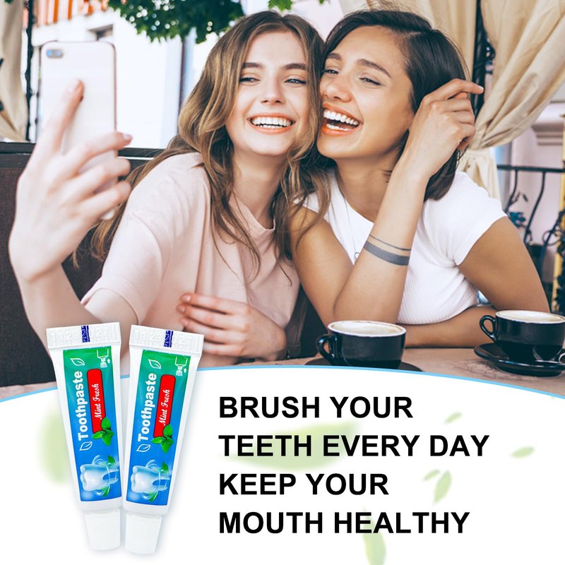 0.176 oz Bulk Travel Size Toothpaste,300 Tubes 5 Grams Extra Small Toothpaste Travel Size Bulk Mint Flavor Mini Disposable Toothpaste for Hotel,Guests,Homeless,School(Too Small,Only be Single Use)