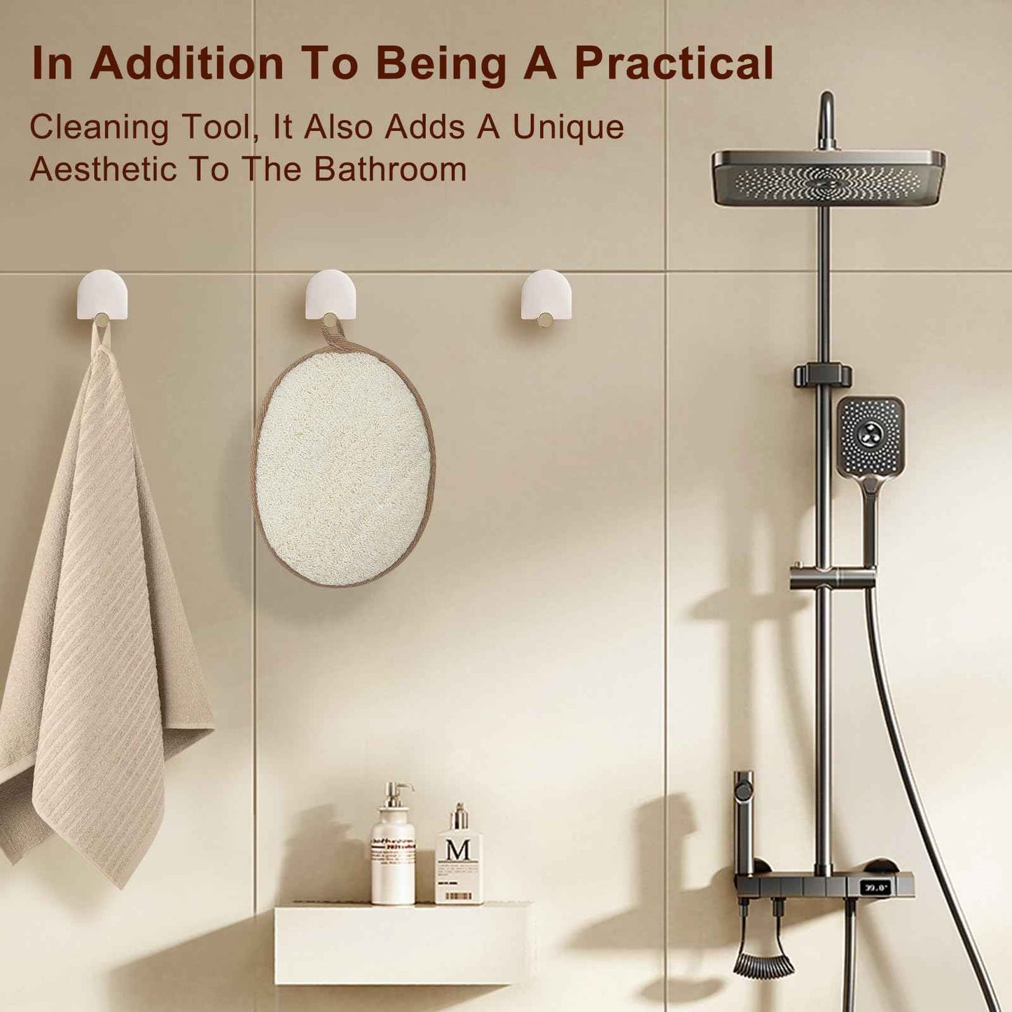 Natural Loofah Body Scrubber - Exfoliating Bath & Shower Sponge for Women, Men & Kids - Soft Facial & Back Scrub Pads - Eco-Friendly - Perfect Travel Gift Set for Family (3 Pack)