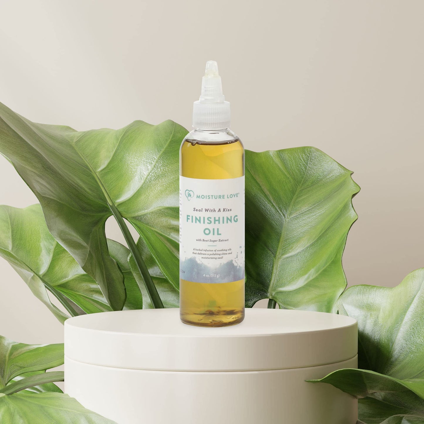 Moisture Love Seal with a Kiss Finishing oil for Hair Moisturizing and Polishing. Curly Hair Care Product with Argan Oil and Castor Oil. Sulfate Free. 8oz